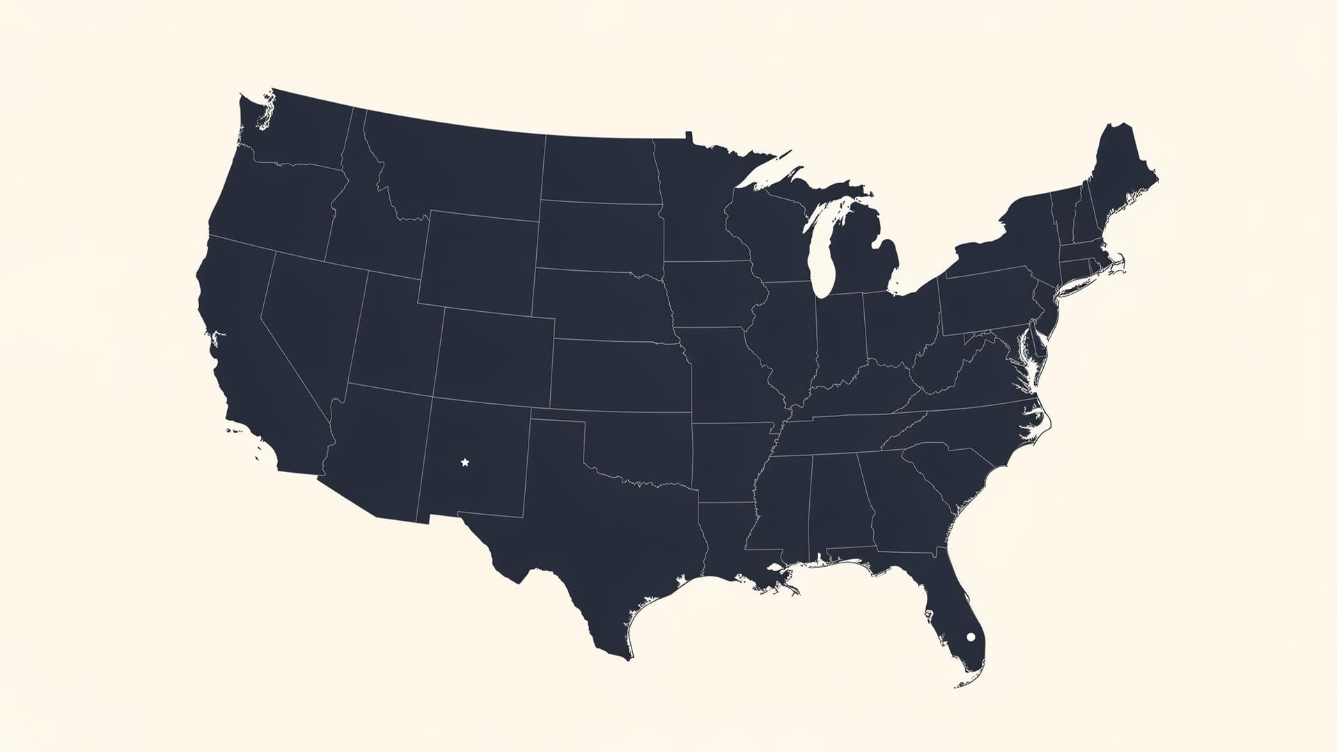 Map of the United States showing nationwide coverage for virtual accounting and tax services